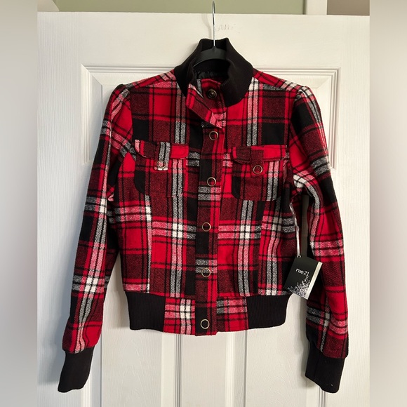 Rue21 Jackets & Blazers - Rue 21 Y2K Red Plaid Coat
